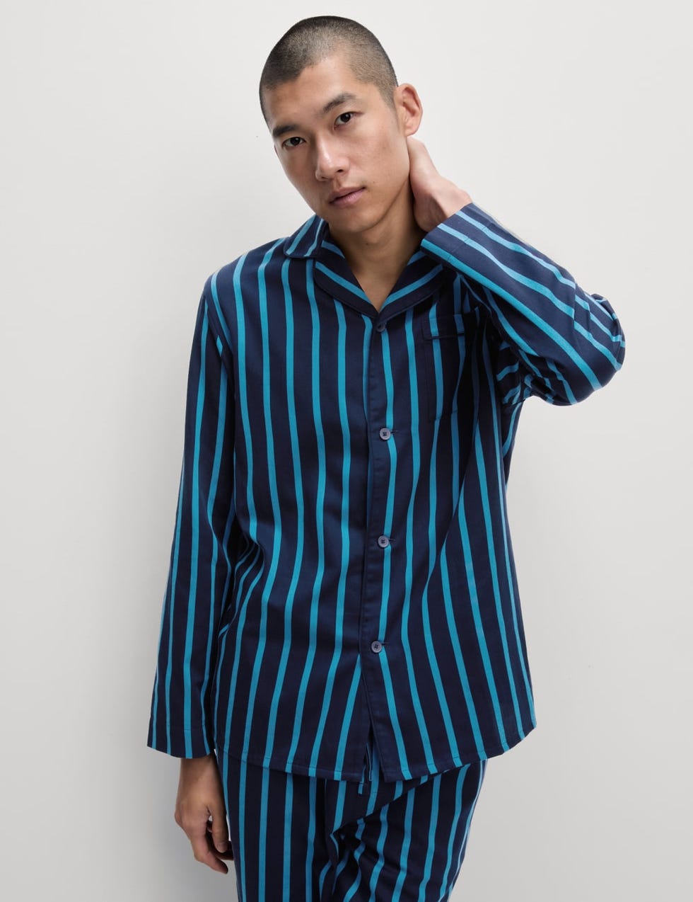 Men's Candy Striped Christmas Pyjama Set