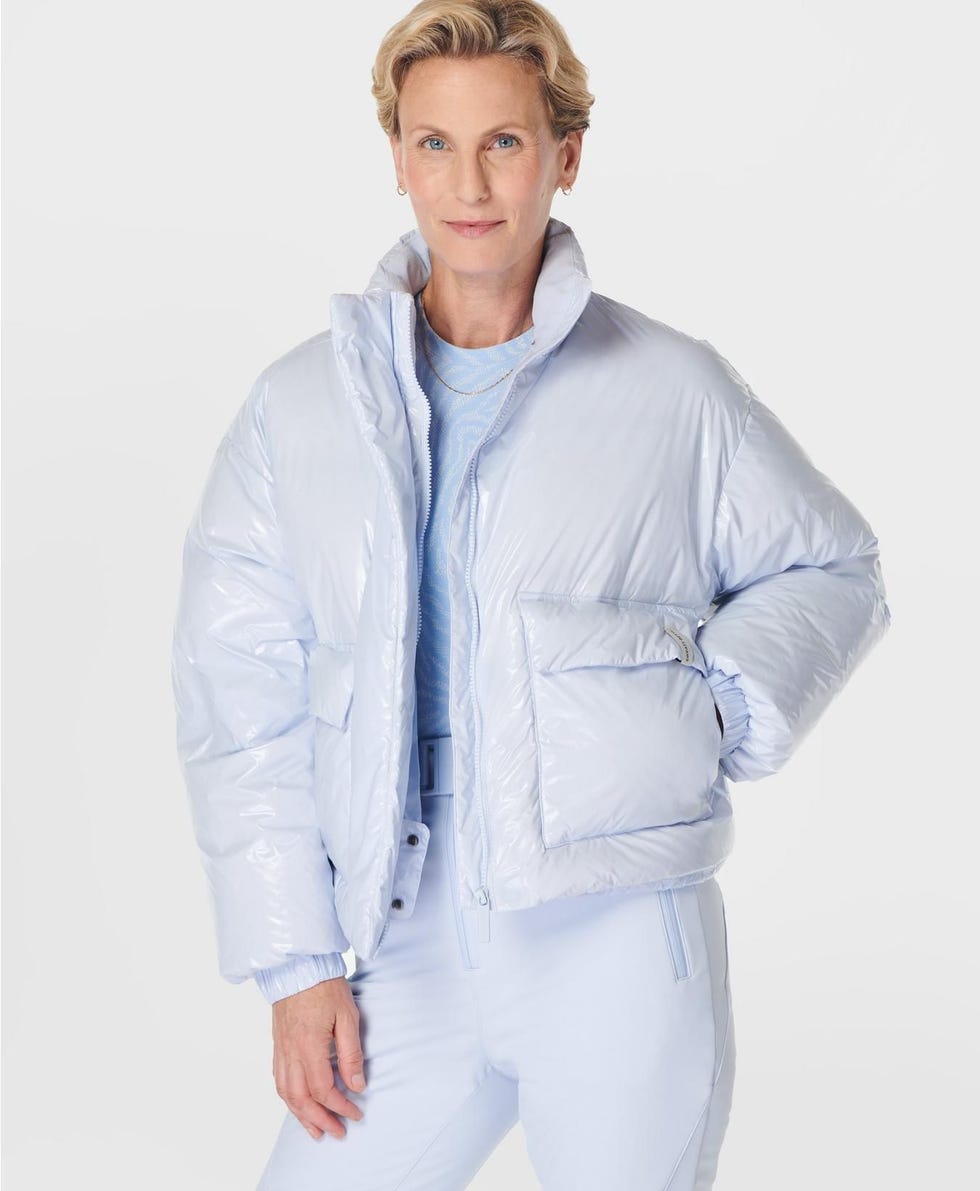 Snowfall High Shine Cropped Ski Puffer