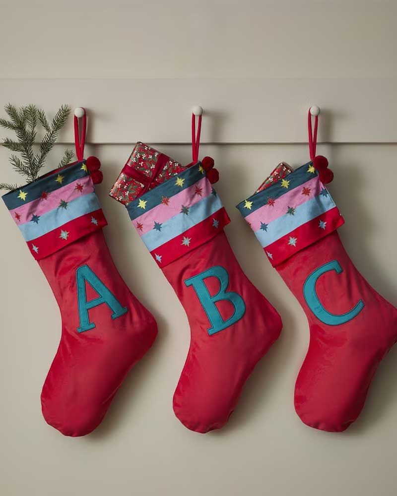 Velvet Alphabet Stocking