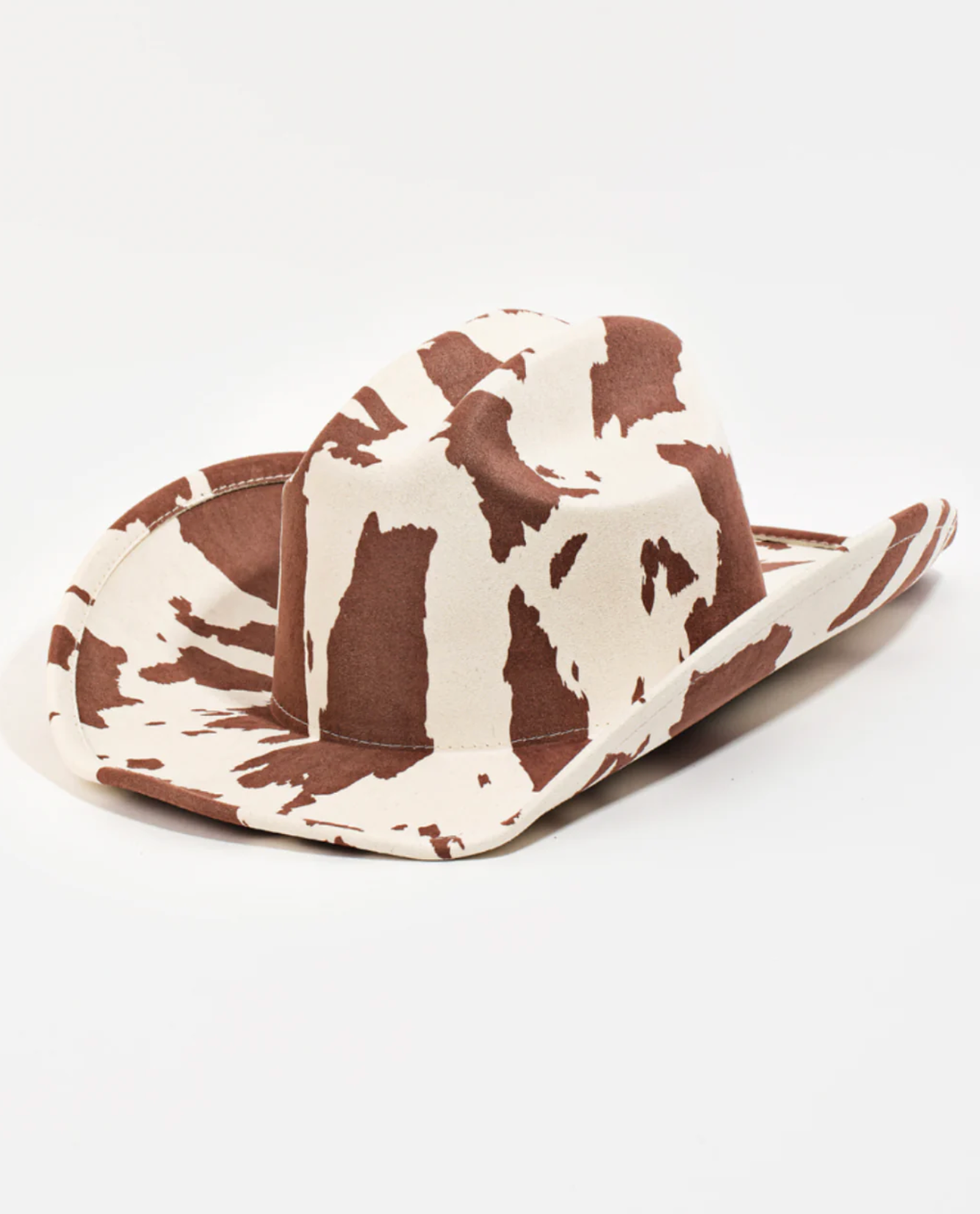 Cow Print Cowboy Hat 