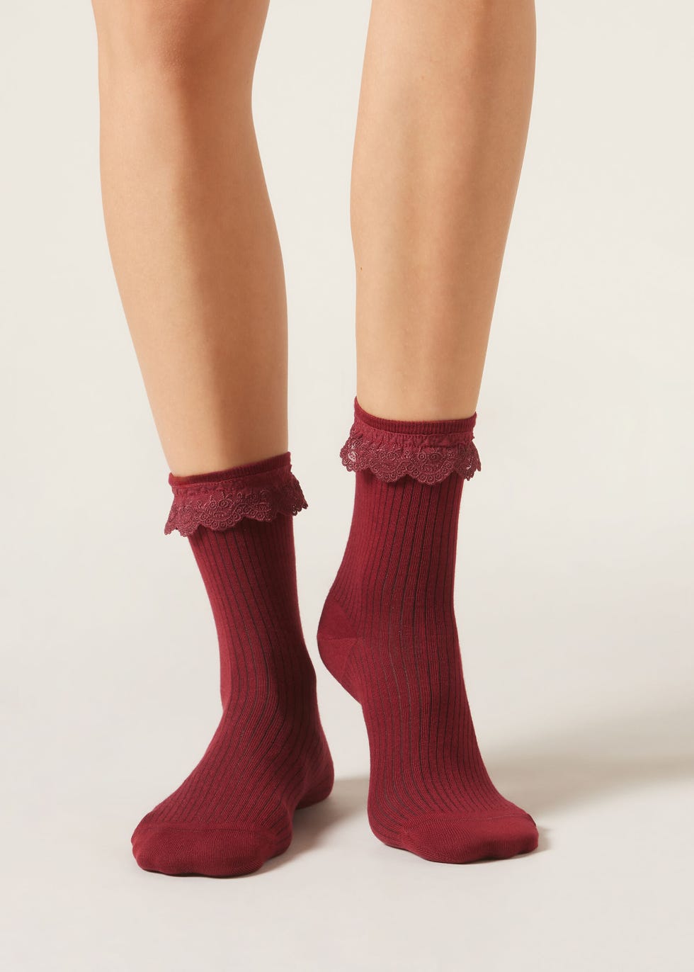 Ruched Lace Socks