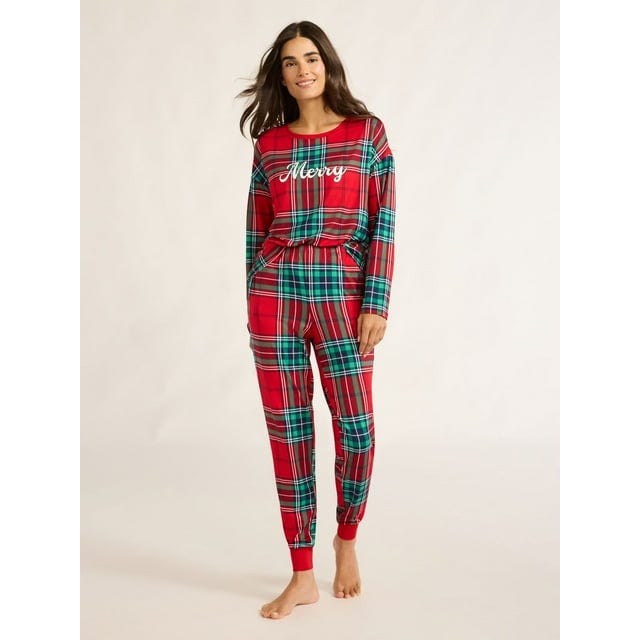 Long-Sleeve Tee and Jogger Pants Pajama Set