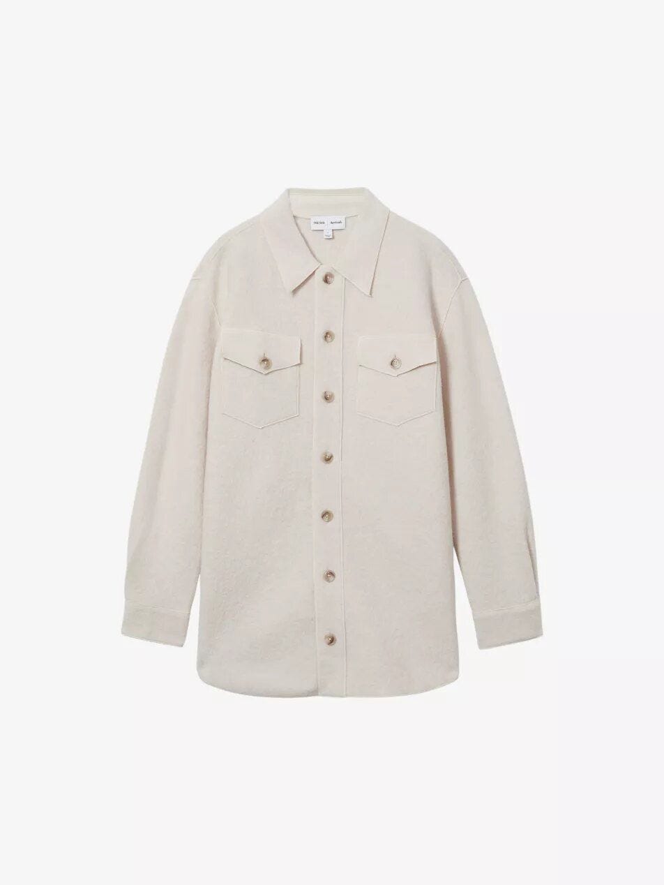 Dakota patch-pocket wool shirt