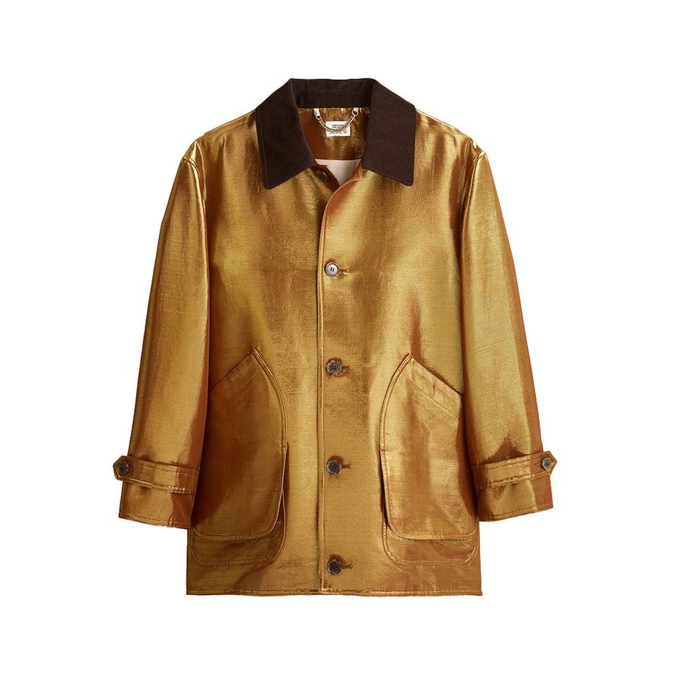 Christopher John Rogers X J.Crew Barn Jacket™ in gold lamé