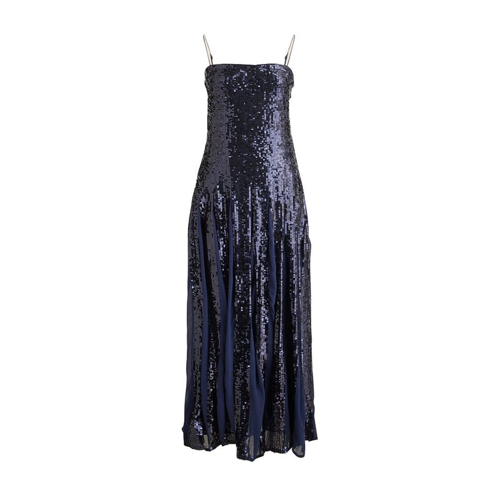 Christopher John Rogers X  J.Crew sequin godet dress