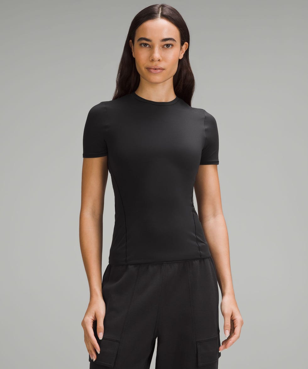 Wundermost Ultra-Soft Nulu Hip-Length Crew Short-Sleeve Shirt