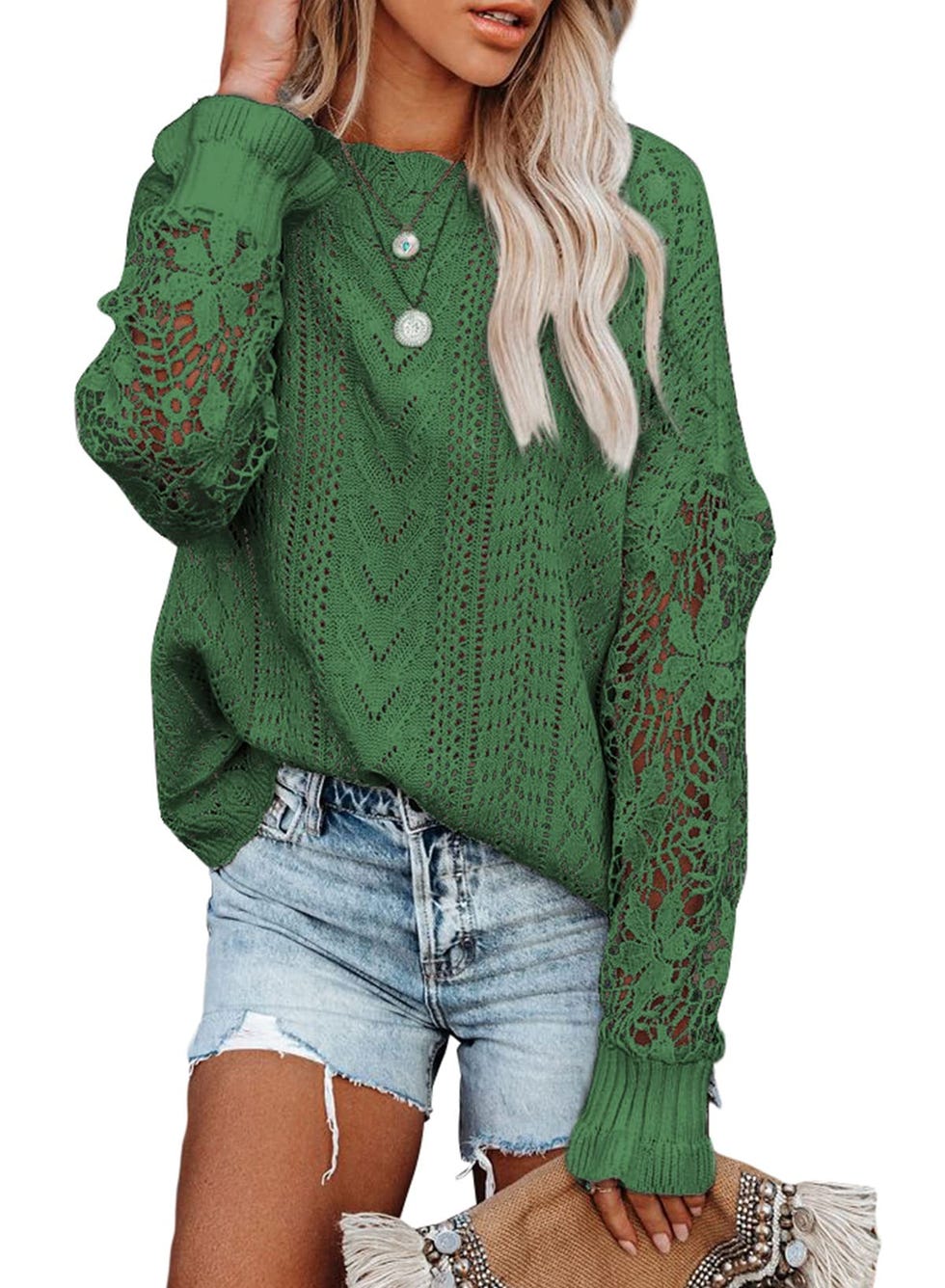  Crochet Long Sleeve Pullover