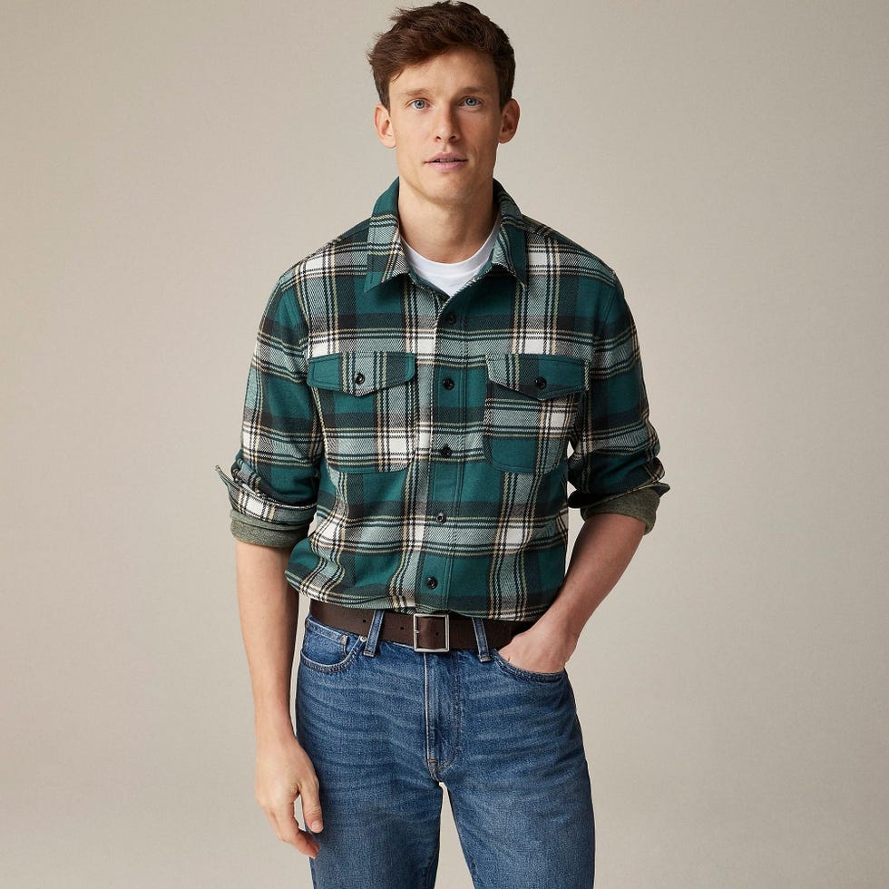 Seaboard soft-knit shirt in plaid