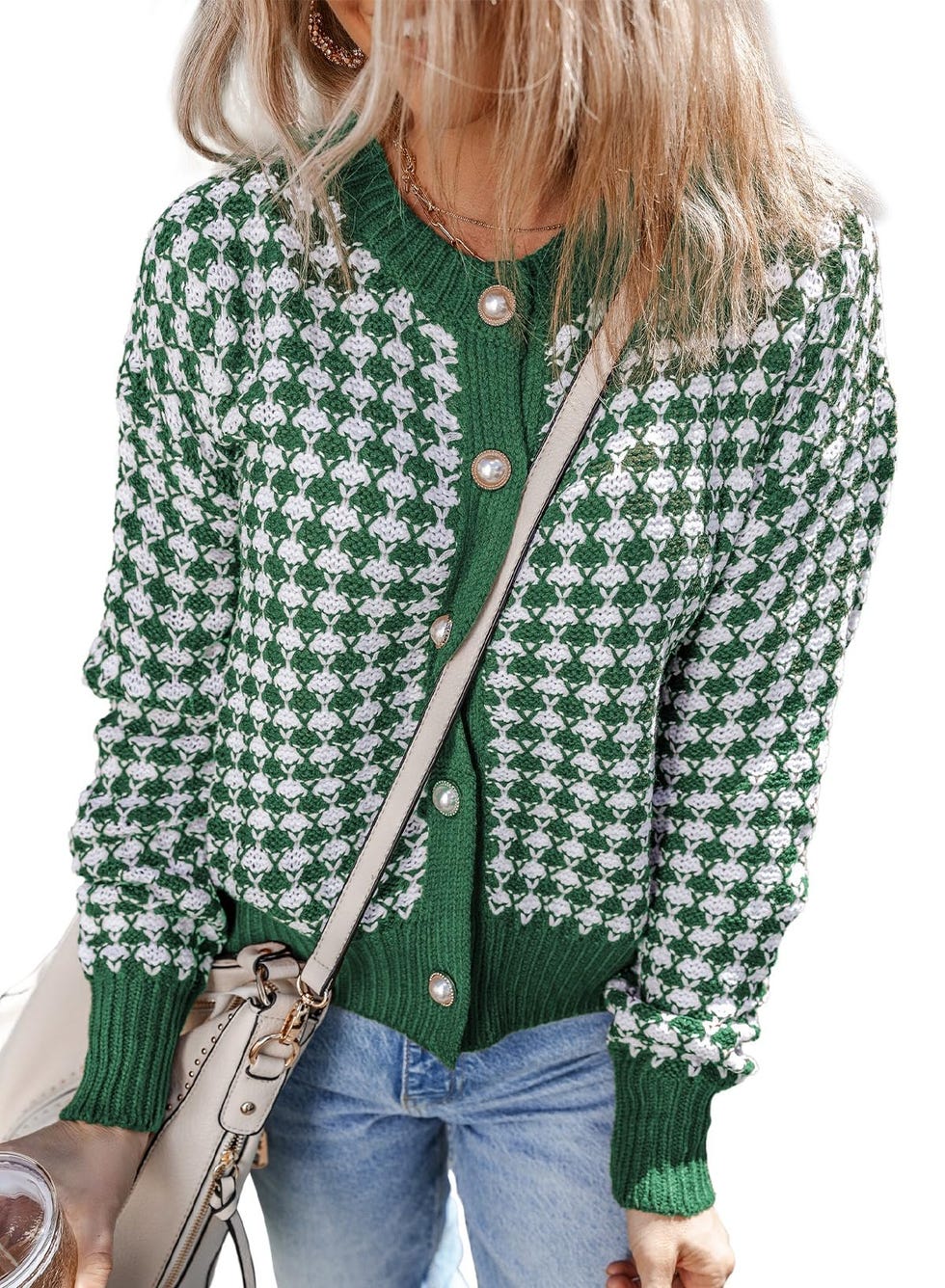 Button Down Plaid Cardigan