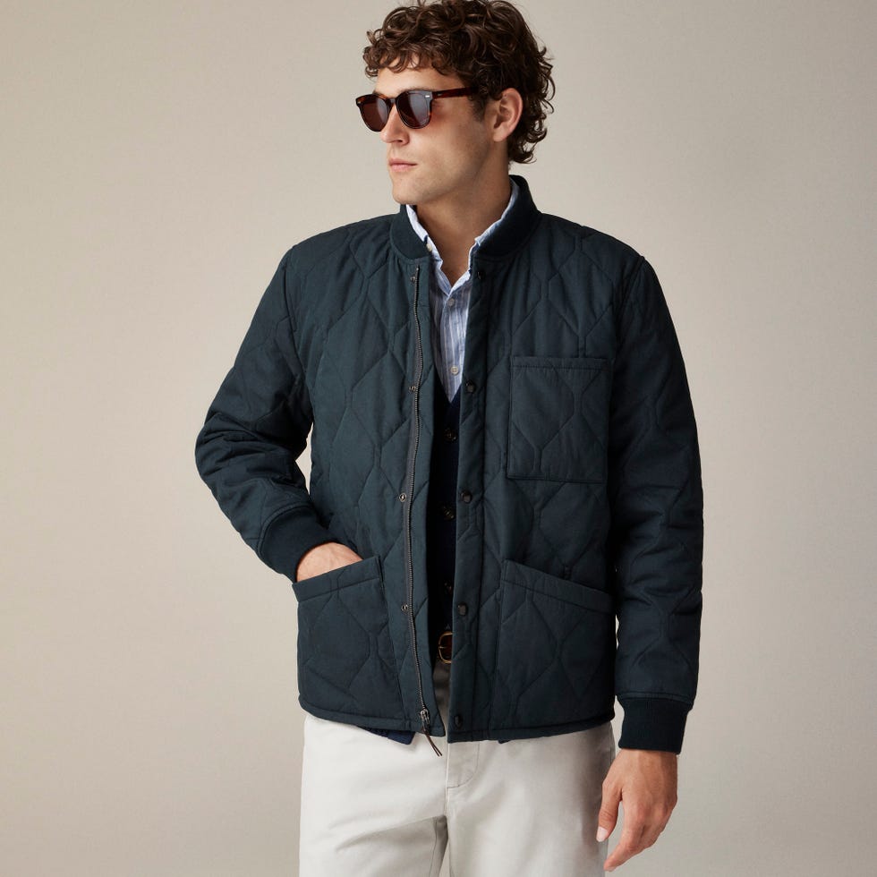 Quilted flight jacket with PrimaLoft®