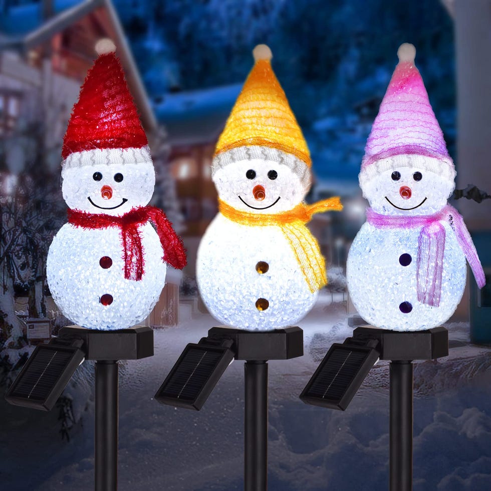 Solar Snowman Lights