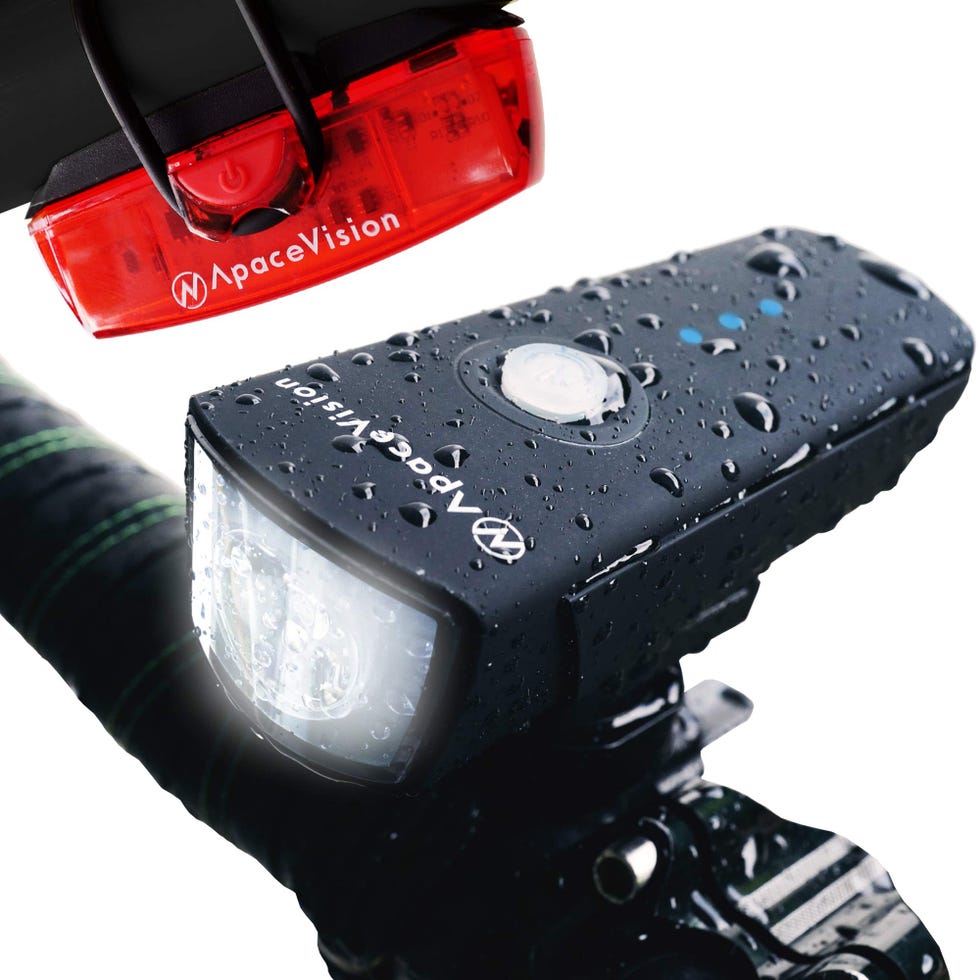 Apace Vision Set Luci Bicicletta XPRO-LUME500 Ricaricabili USB – Potente Luce Anteriore Bici 500 Lumen con Luce Posteriore – Fari Anteriori e Posteriori Super Luminosi Impermeabili IPX5 per Pendolari