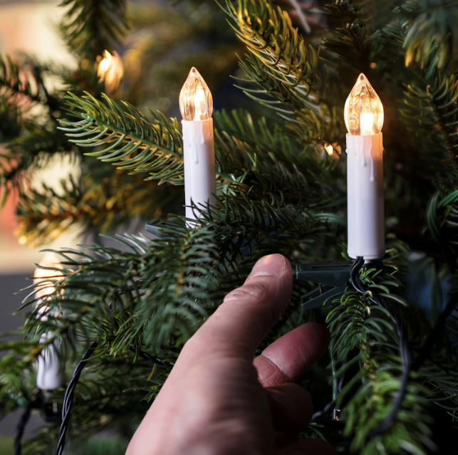 50 Warm White Christmas Tree Candle Lights