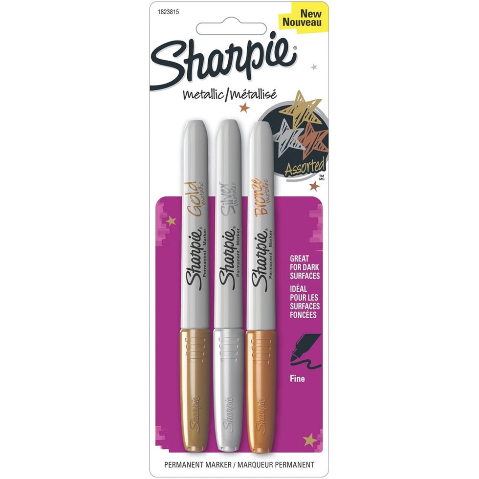 Metallic Permanent Markers, Pack of 3