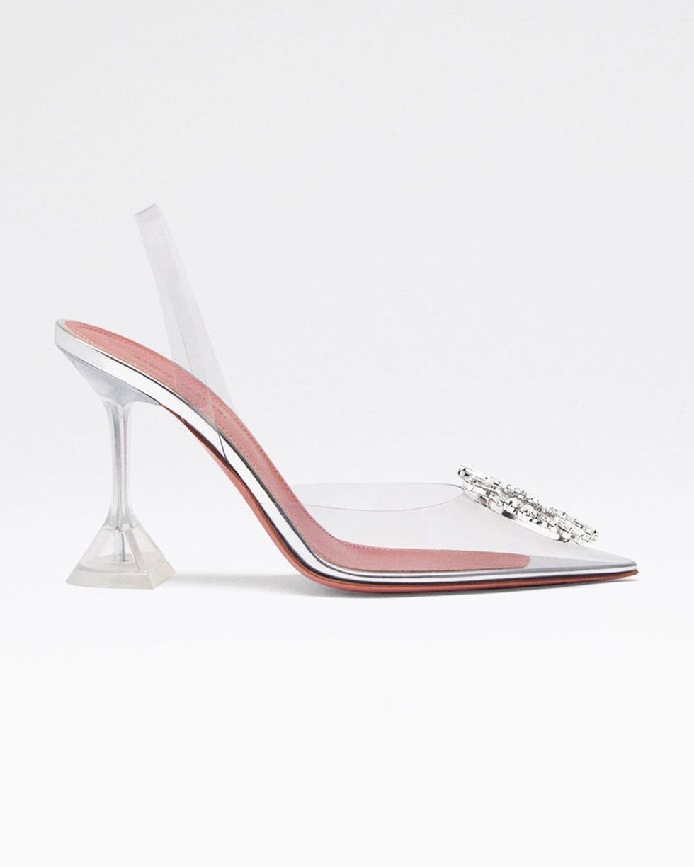 Begum Clear Crystal Slingback Pumps