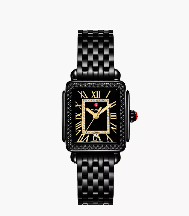 Deco Madison Mid Noir Stainless Steel Diamond Watch                                 