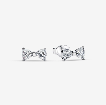 Sparkling Small Bow Stud Earrings