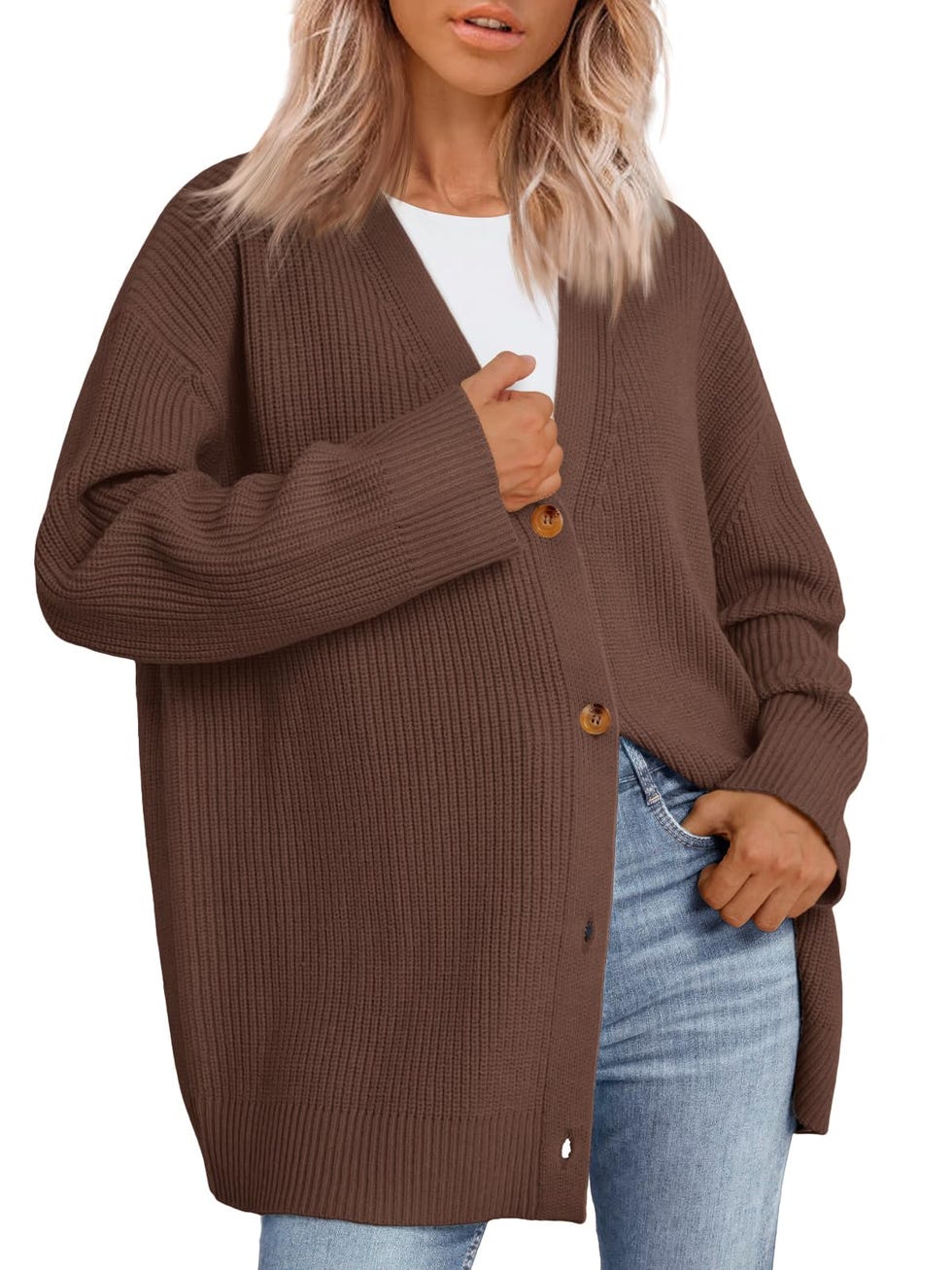 Women Oversized Cardigan Sweater 