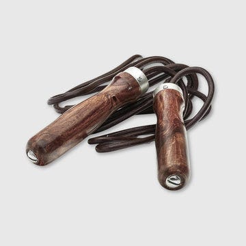 Retro Heritage Brown Leather Jump Rope