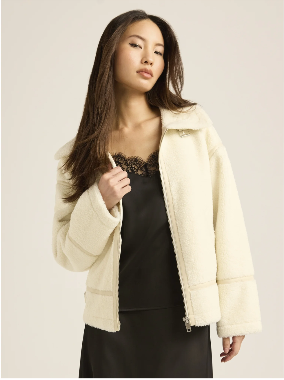 Faux Fur Oversized Teddy Jacket