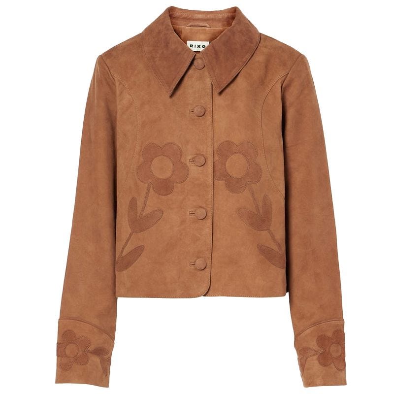 Dionne Appliqué Suede Jacket