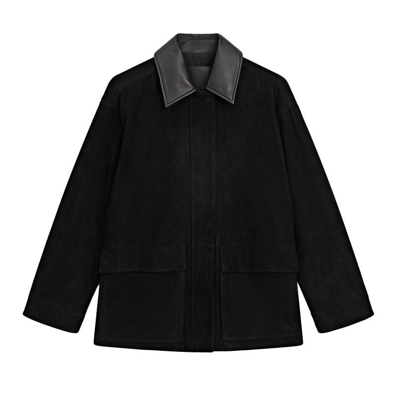 Suede Cape-Style Jacket