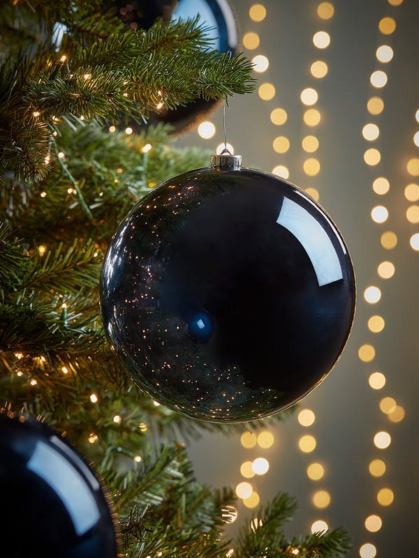 Three Oversized Shatterproof Baubles - Midnight