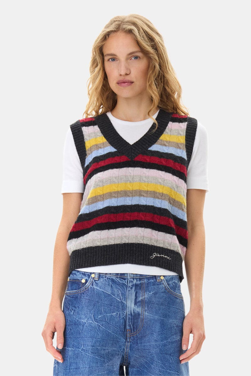 Multicolor Stripe Vest