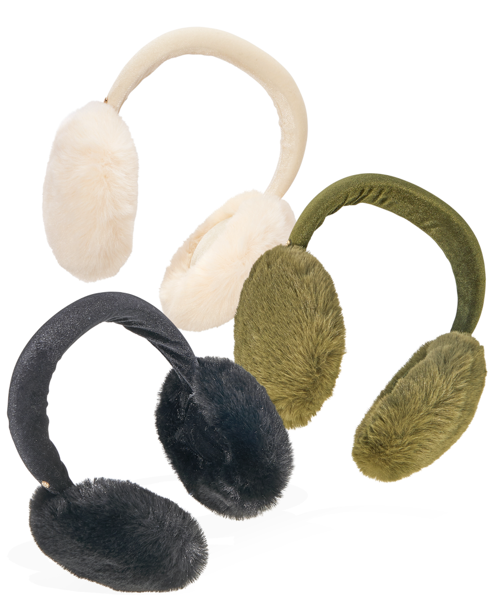 Foldable velvet earmuffs