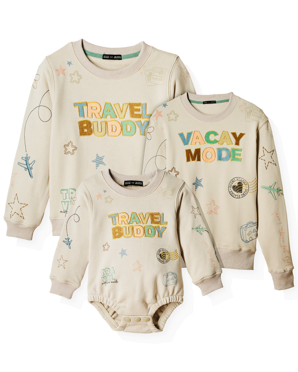 Mommy + Me travel sweatshirts 