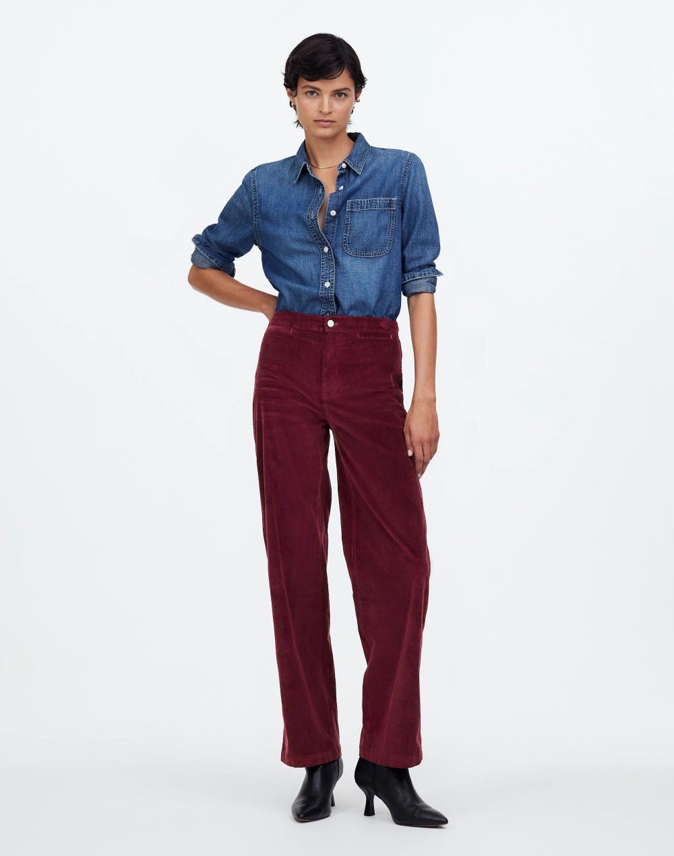 The Emmett Wide-Leg Pant in Corduroy: Welt Pocket Edition