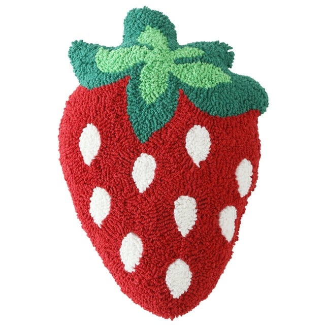 17" x 12" Strawberry Decorative Pillow, Brillant Red