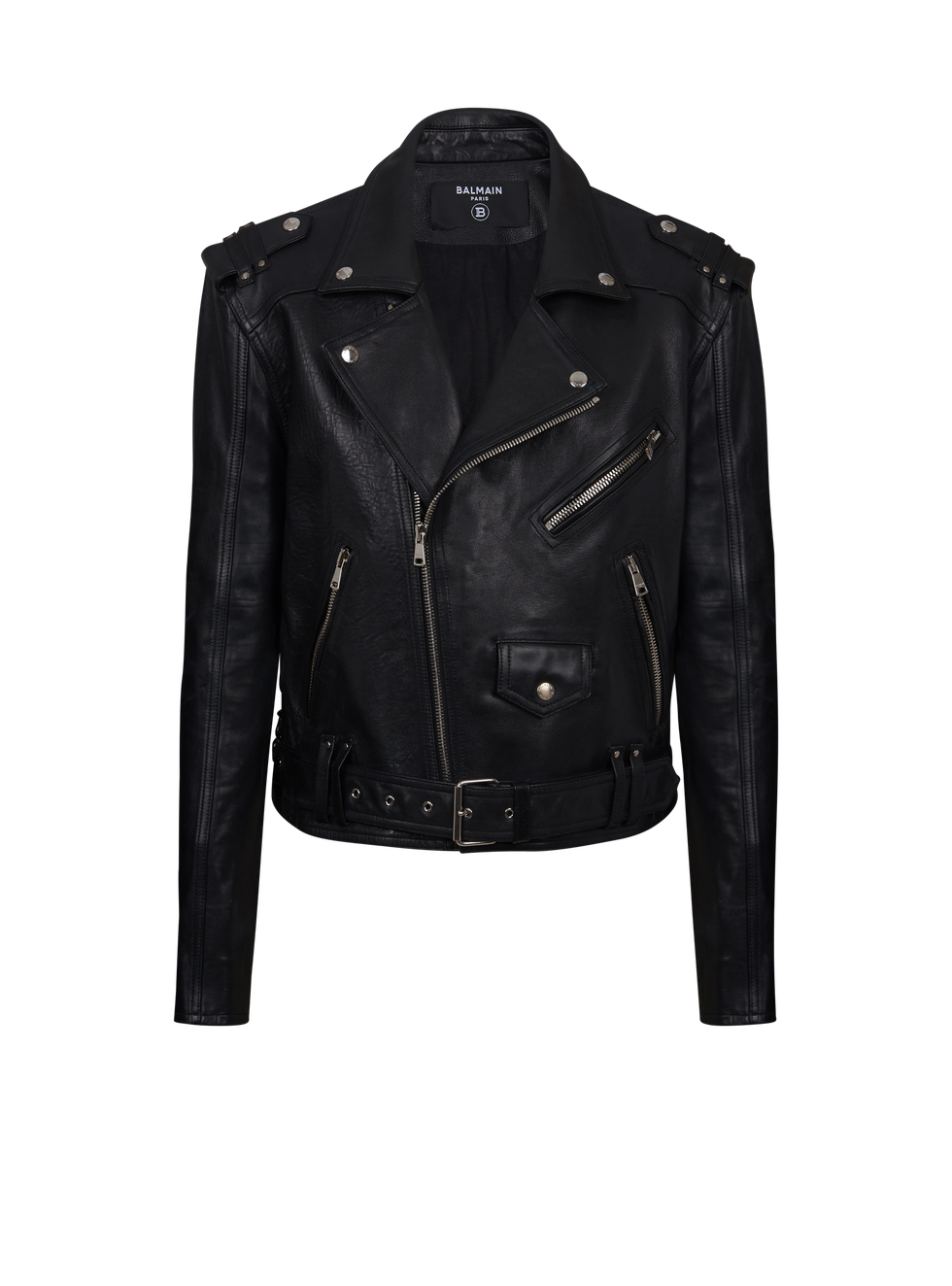 Balmain Calfskin Leather Jacket