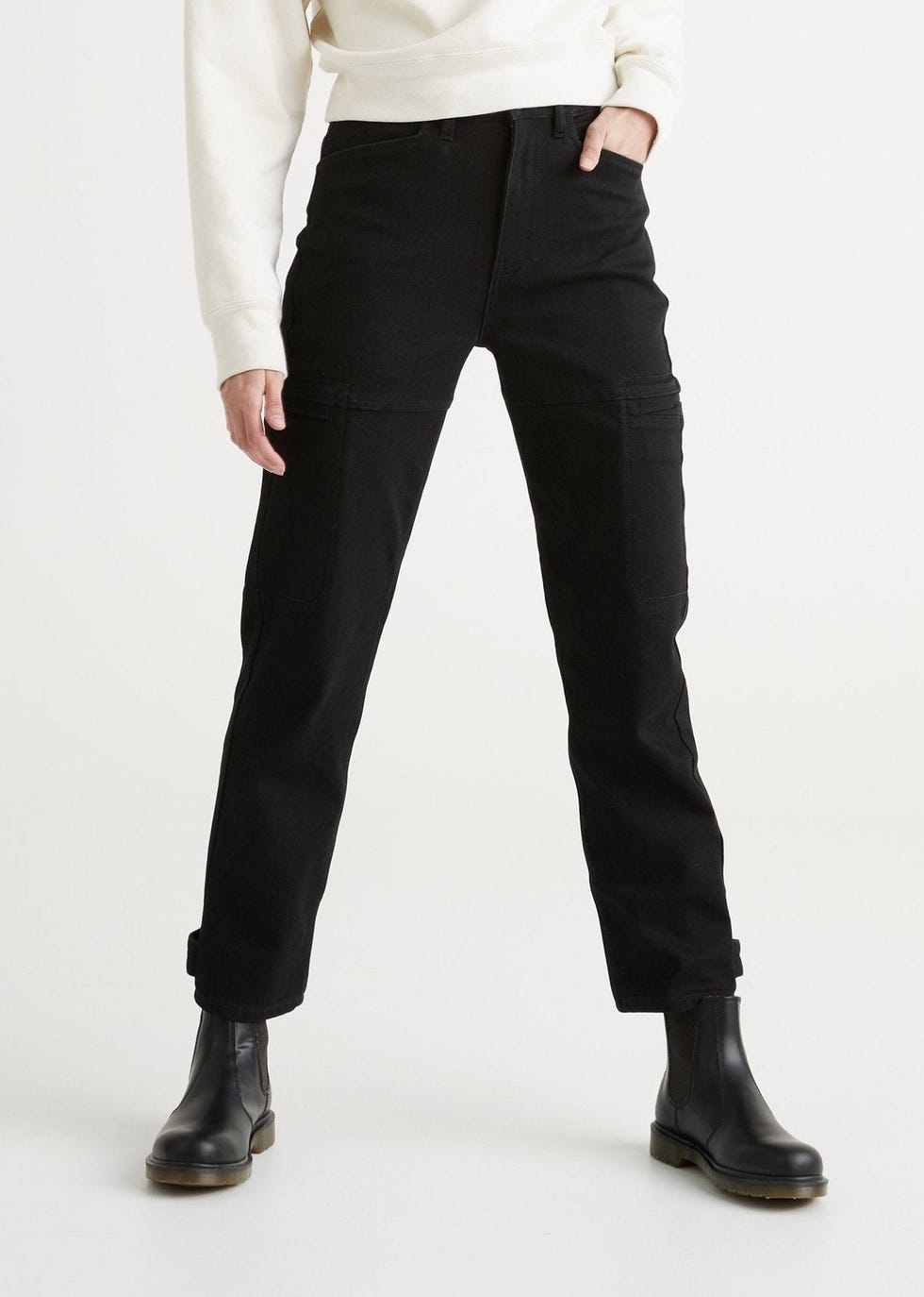 All-Weather Denim High Rise Barrel Pant