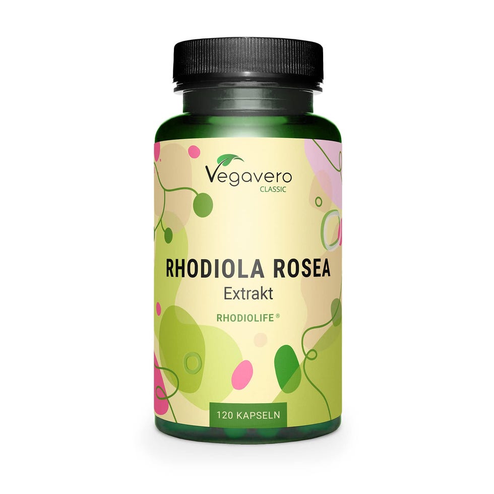 Rhodiola Rosea Forte Vegavero® | Estratto Premium di Marca Rhodiolife® | 3% Rosavine e 1% Salidroside | Buon Umore, Concentrazione e Stanchezza | Testato in Laboratorio | 120 capsule | Vegan