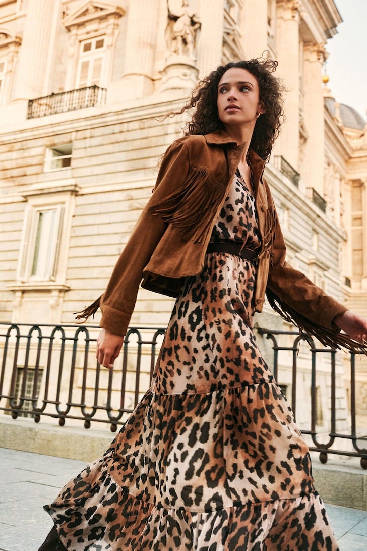 Brown Leopard Animal Print Maxi Dress