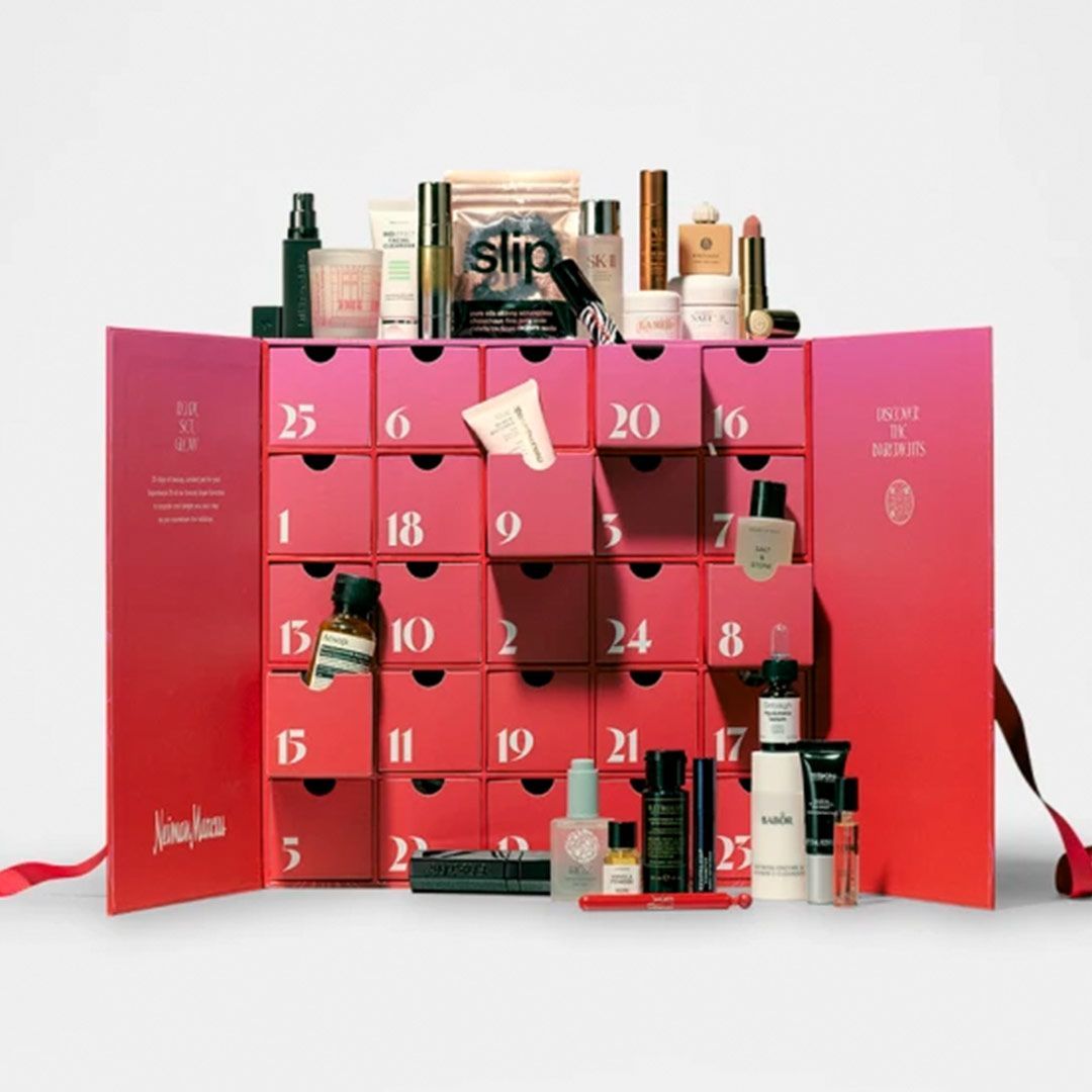 Online Neiman Marcus Pull Out Drawer Advent Calendar refilled with 25 Space NK samples