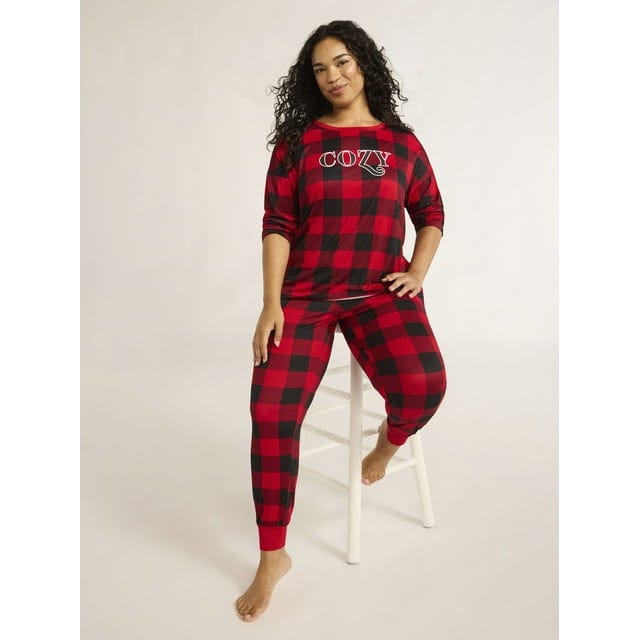 Women's Long Sleeve T-Shirt and Jogger Pants Pajama Set