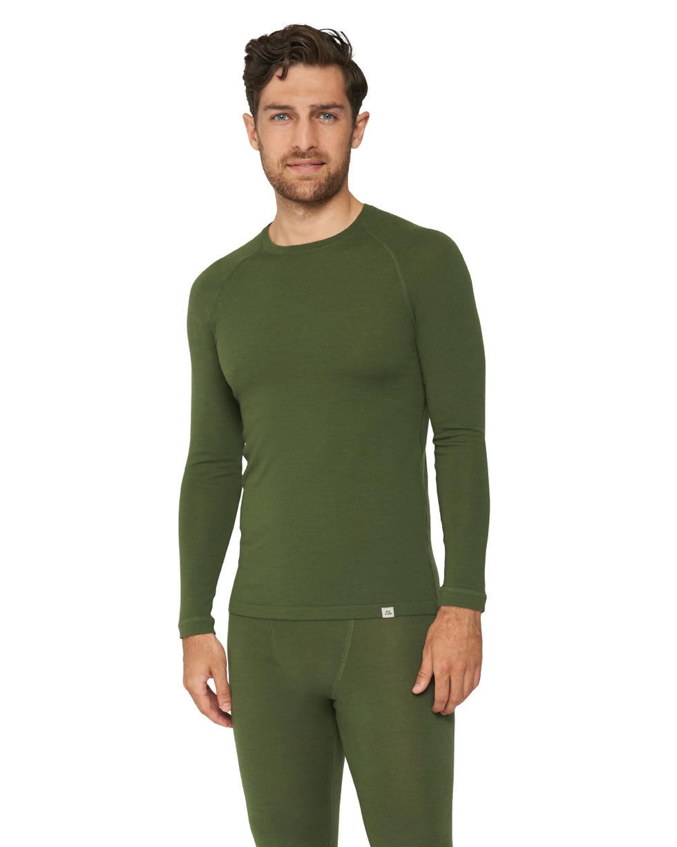 Camiseta Térmica de Manga Larga para Hombre en color verde