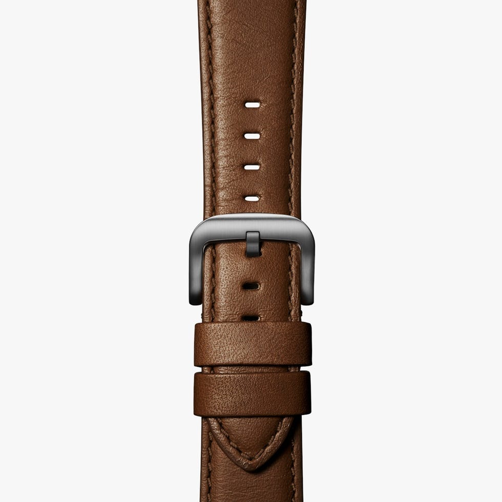 Dark Nut Brown Leather Strap