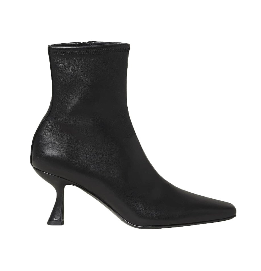Lambskin Kitten-Heel Booties