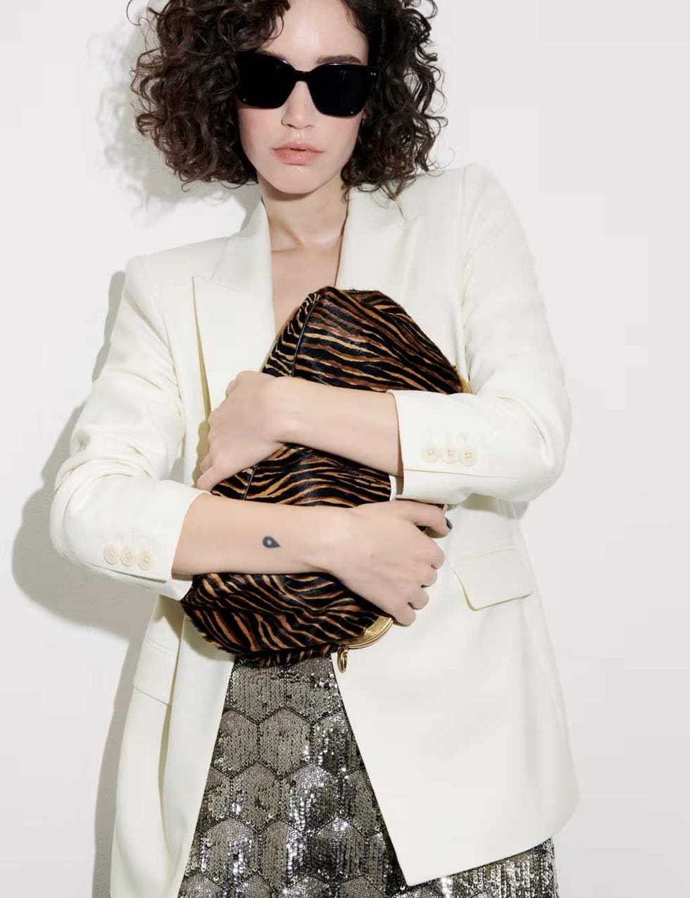 White Satin Blazer