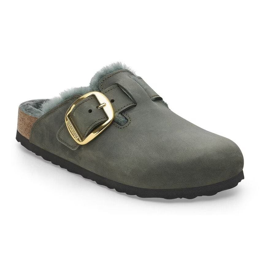 Boston Big Buckle Shearling Oiled Leather