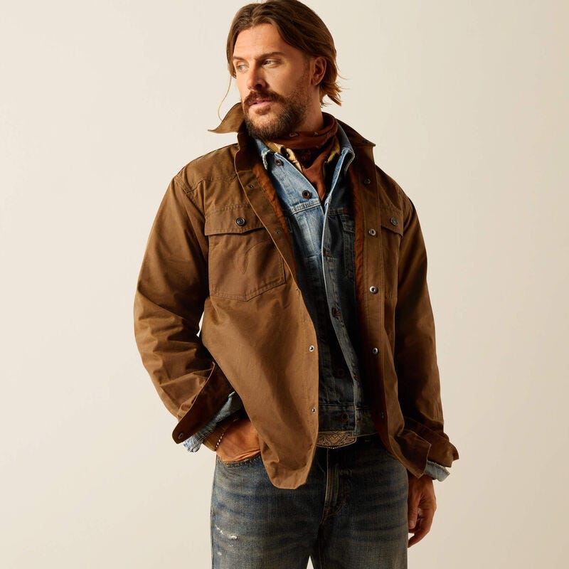 Yellowstone Herder waxed shirt jacket