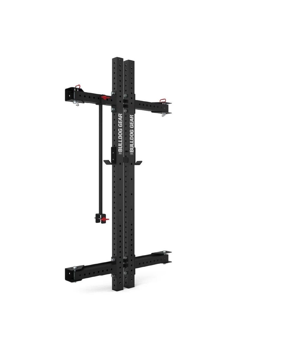 Wall Mounted Folding Rack With Adjustable Pull Up Bar