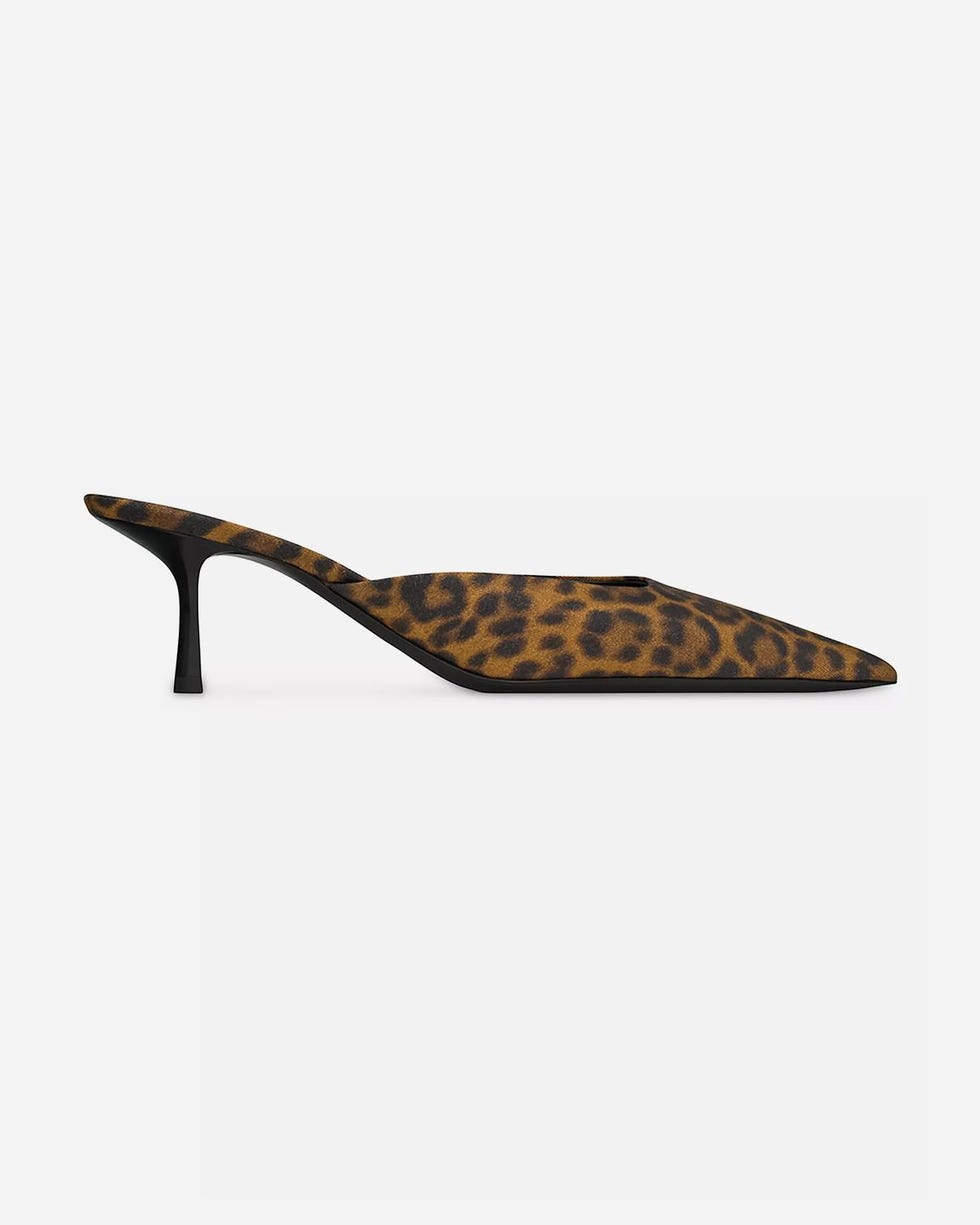 Barbara Mules in Leopard Grosgrain