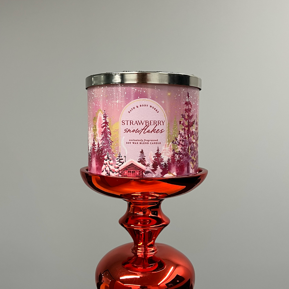 Strawberry Snowflakes 3-Wick Candle
