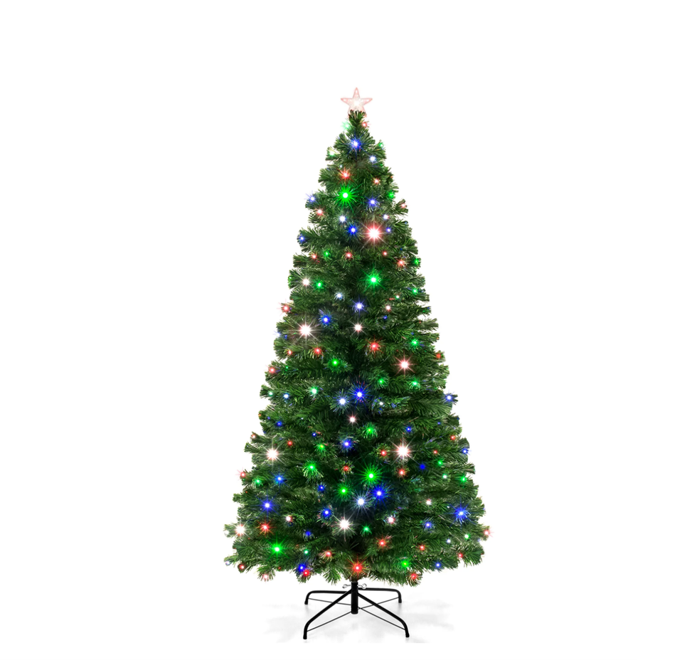 Pre-Lit Fiber Optic Pine Christmas Tree