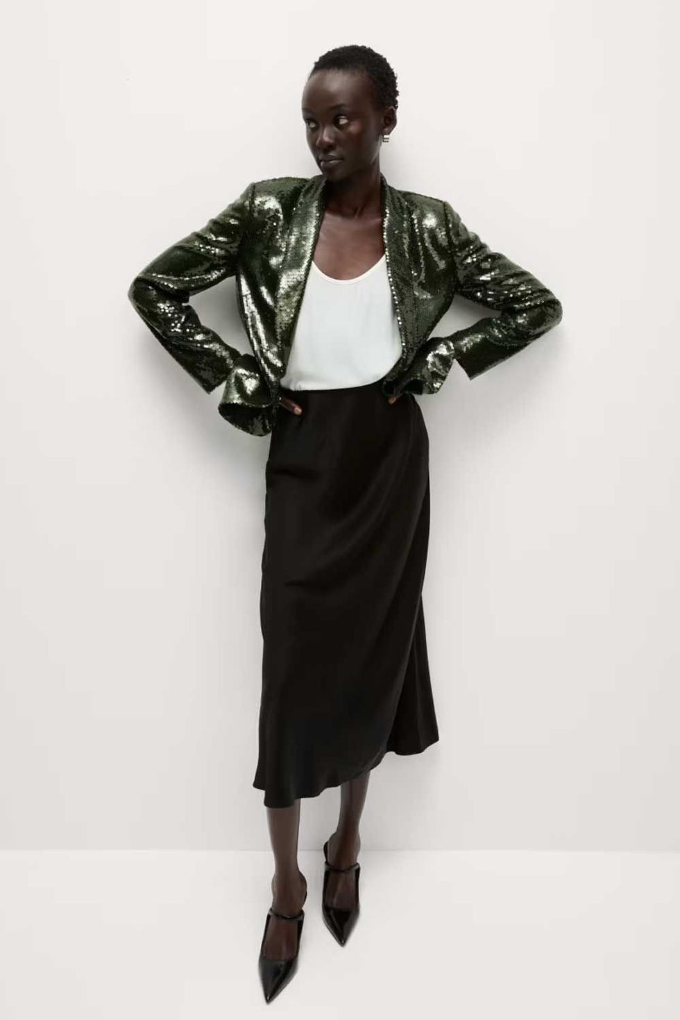 Embellished Relaxed Single Breasted Blazer