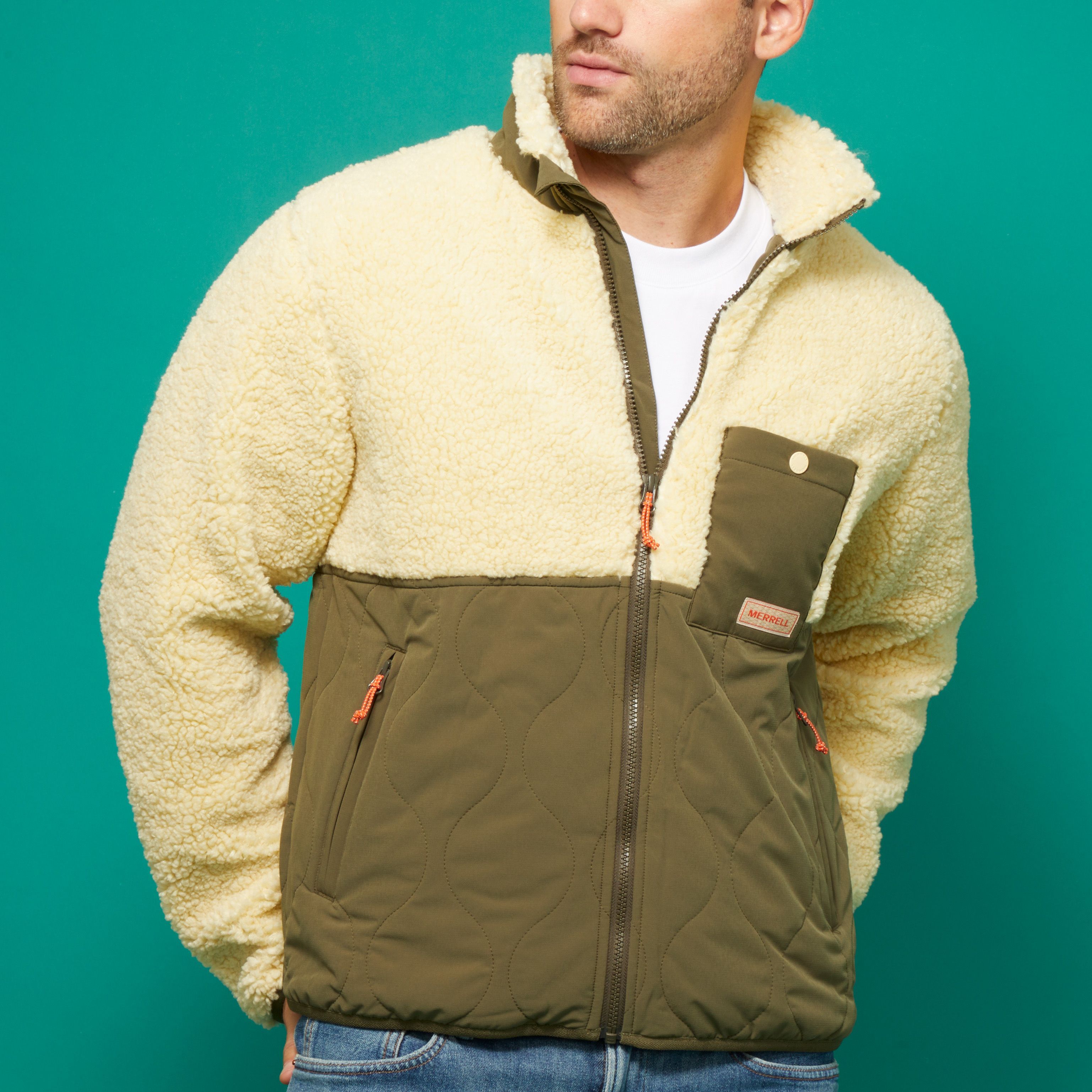 Stylish fleece jacket men's sales